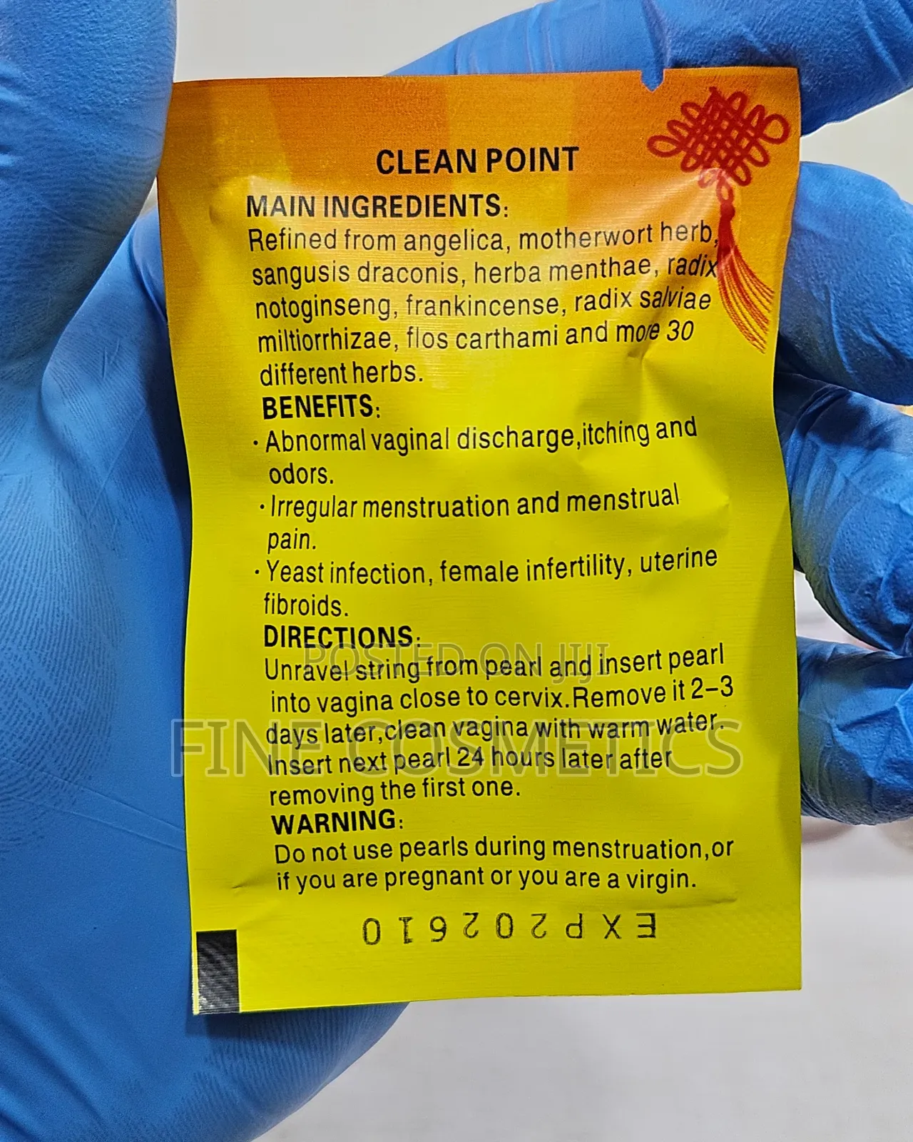 3-Sackets YONI DETOX PEARLS for Vagina Disorders, Infections