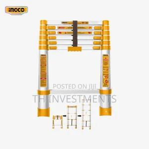 Ingco Telescopic Aluminum Ladder 6, 8, 10 Steps.