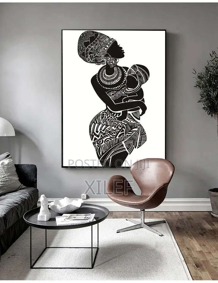 African Mother Child | Wall Art Portrait for Hotel/Airbnb