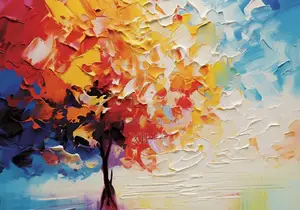 Best Wall Art Portrait for Hotel or Airbnb | Tree Oil Paint
