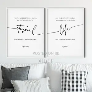 2 Piece Eternal Life Bible Verse | Wall Art Portrait for You
