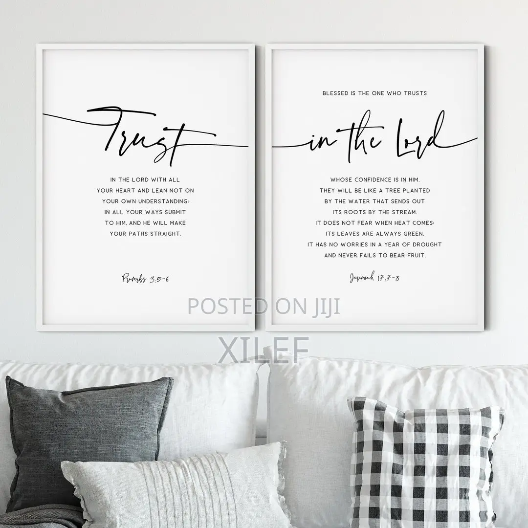 2 Piece Trust God Bible Verses | Wall Art Portrait for You