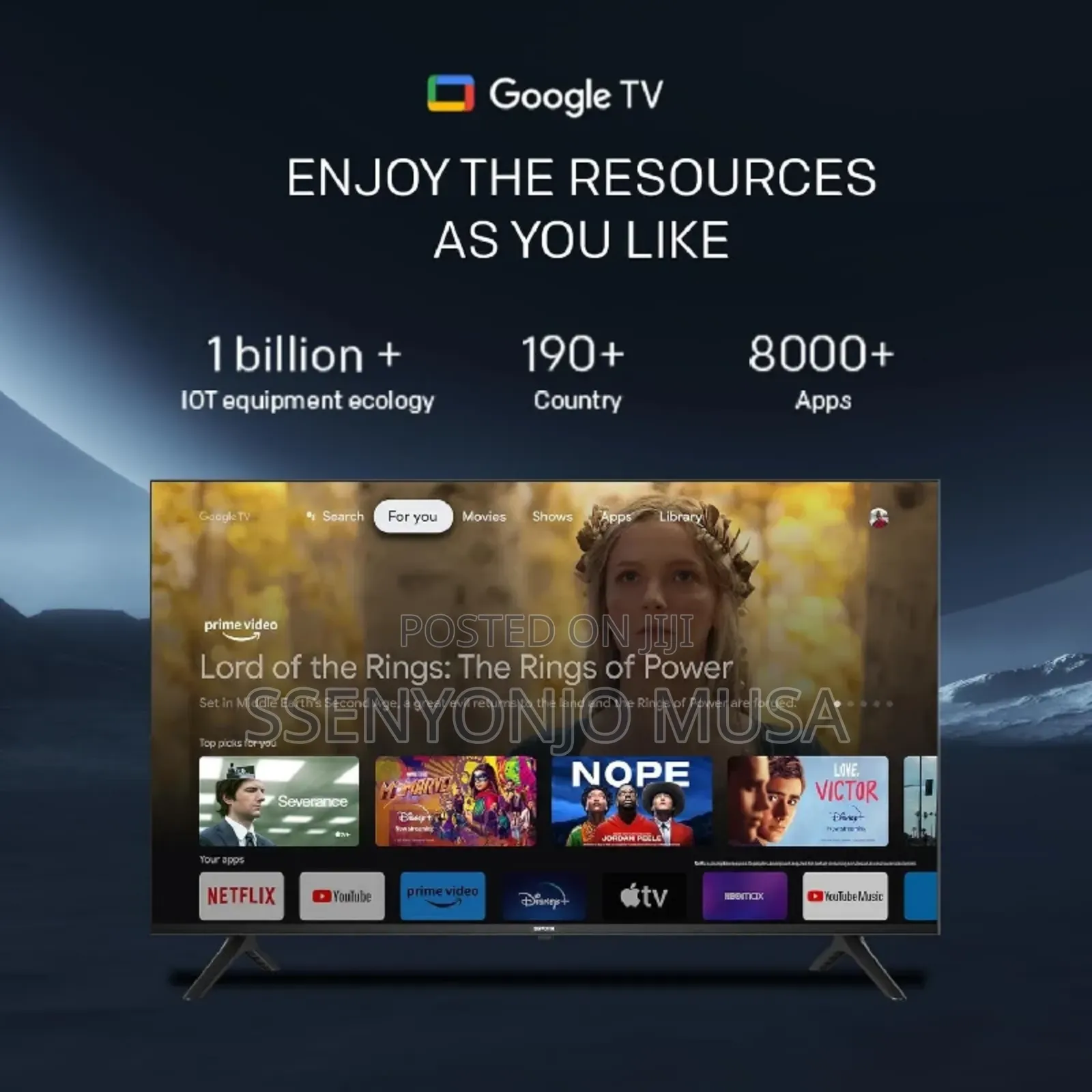 Skyworth 50" UHD Smart TV | Android TV, HDR, Dolby Atmos-