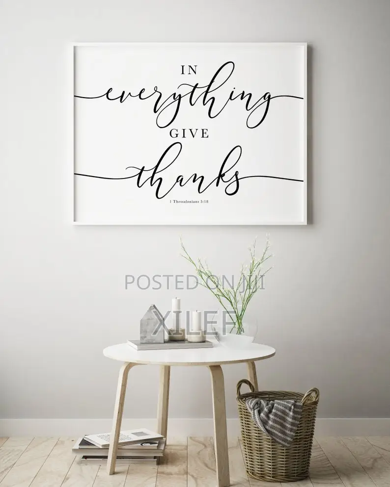 1 Piece | Thank God Always Bible Verse | Wall Art Portrait