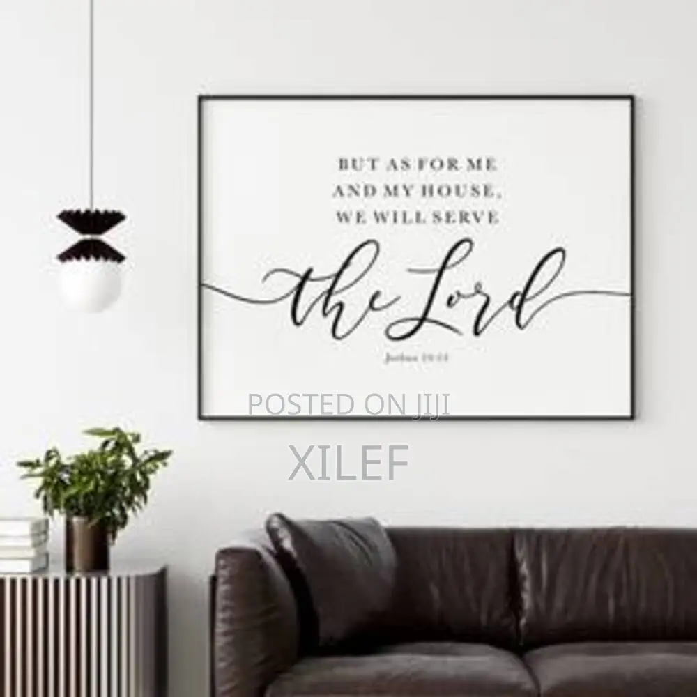1 Piece | Serve the LORD | Bible Verse | Wall Art Portrait
