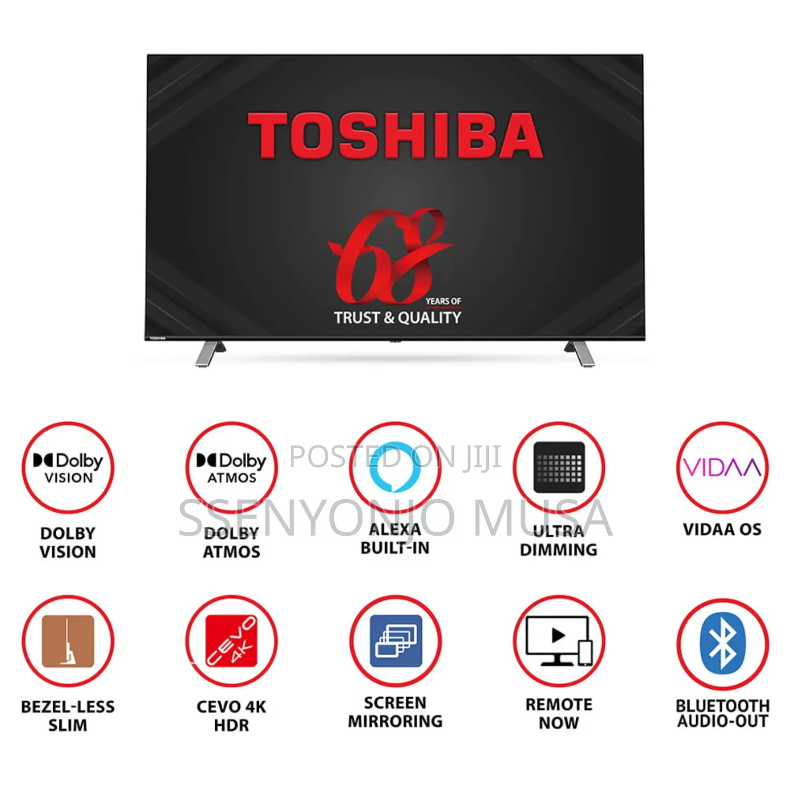 Toshiba 55" UHD Smart LED TV | HDR, Dolby Atmos