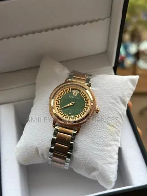Women's Versace Wrist Stylish Watch Silver Brown