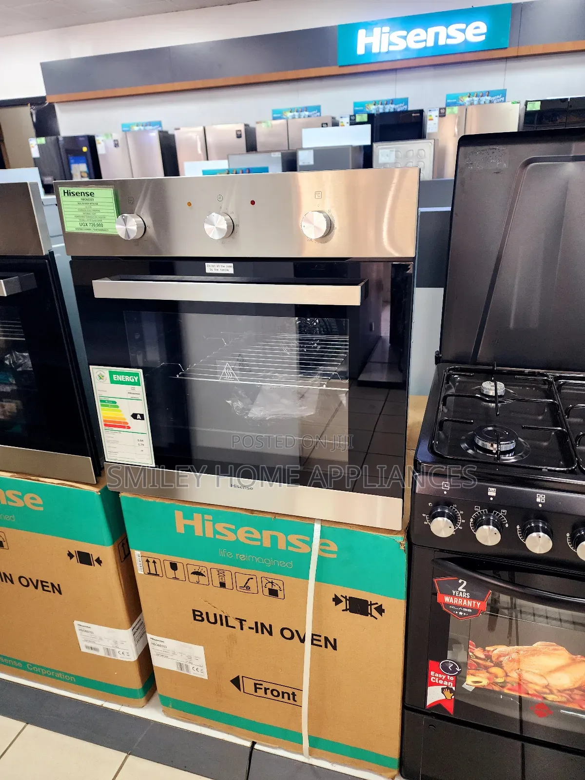 Brand Newhisense 60cm Built in Oven Fan Silver