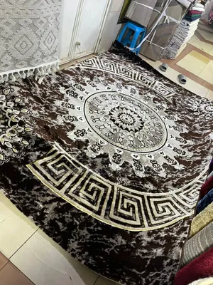 Coloured Brown Centre Carpet
