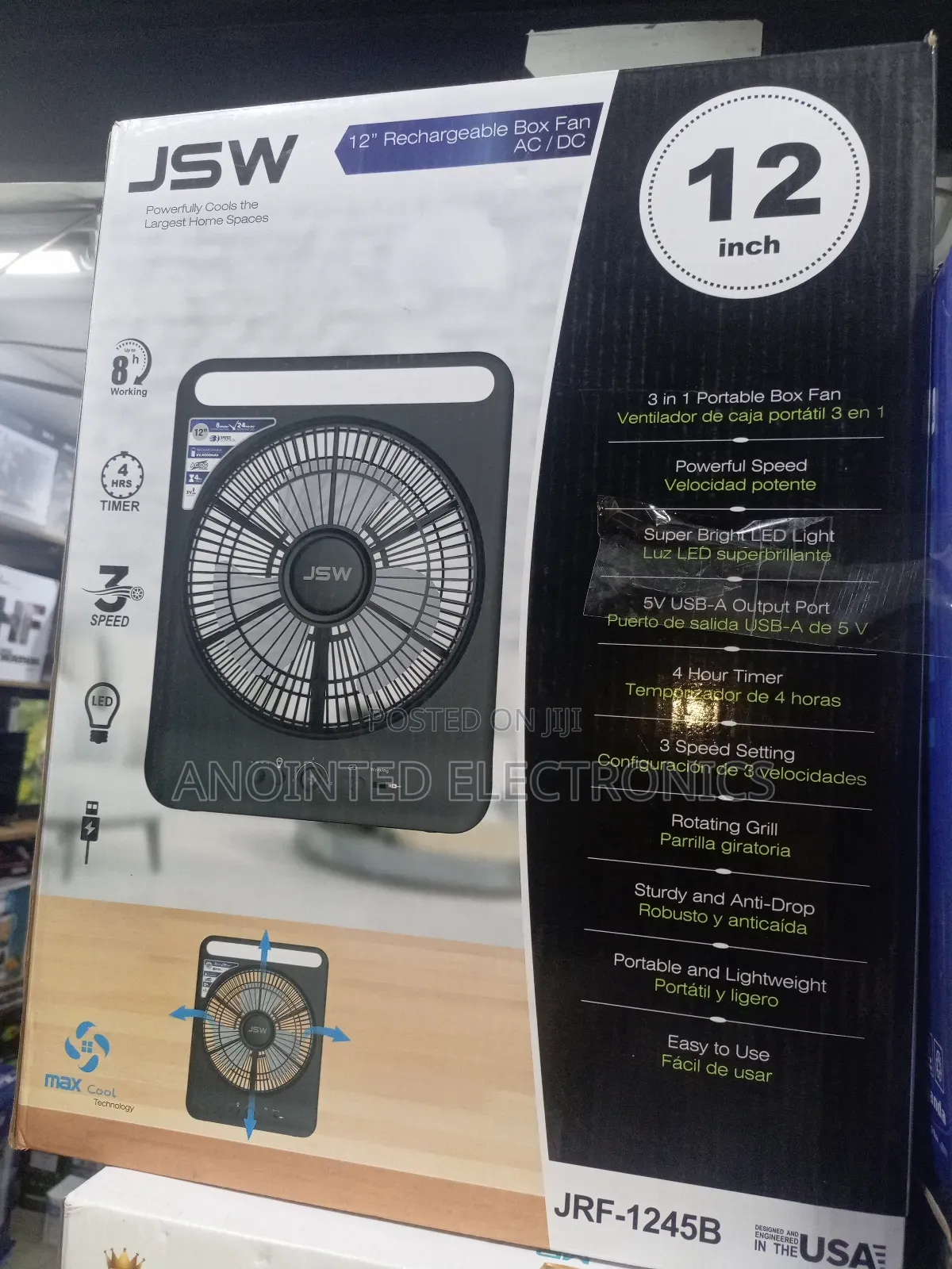 Rechargeable 3in1 Portable Fan