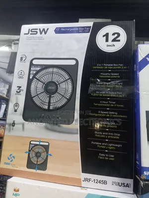 Rechargeable Table Fan 12"