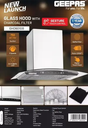 Geepas Chimney Hood /Chimney Hood