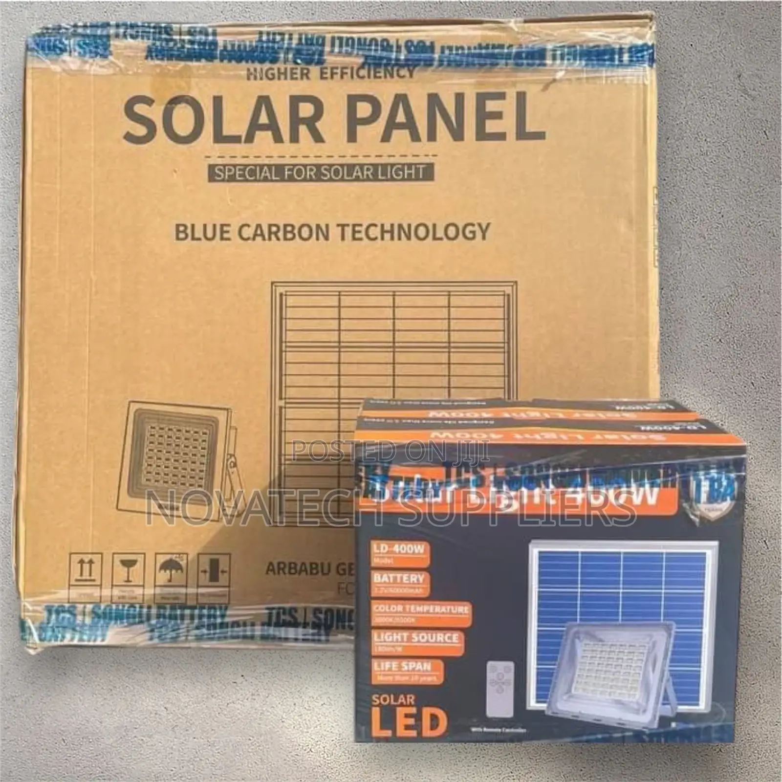 400W Blue Carbon Wawa Solar Flood Lights Axton