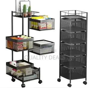 Stainless Steel Rotating Multifunction Storage Rack
