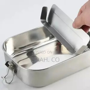 Stainless Steel Rectangle Lunch Box With Buckle Leak-Prof