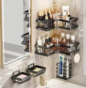 5pcs Corner Caddy Shower Bathroom Set