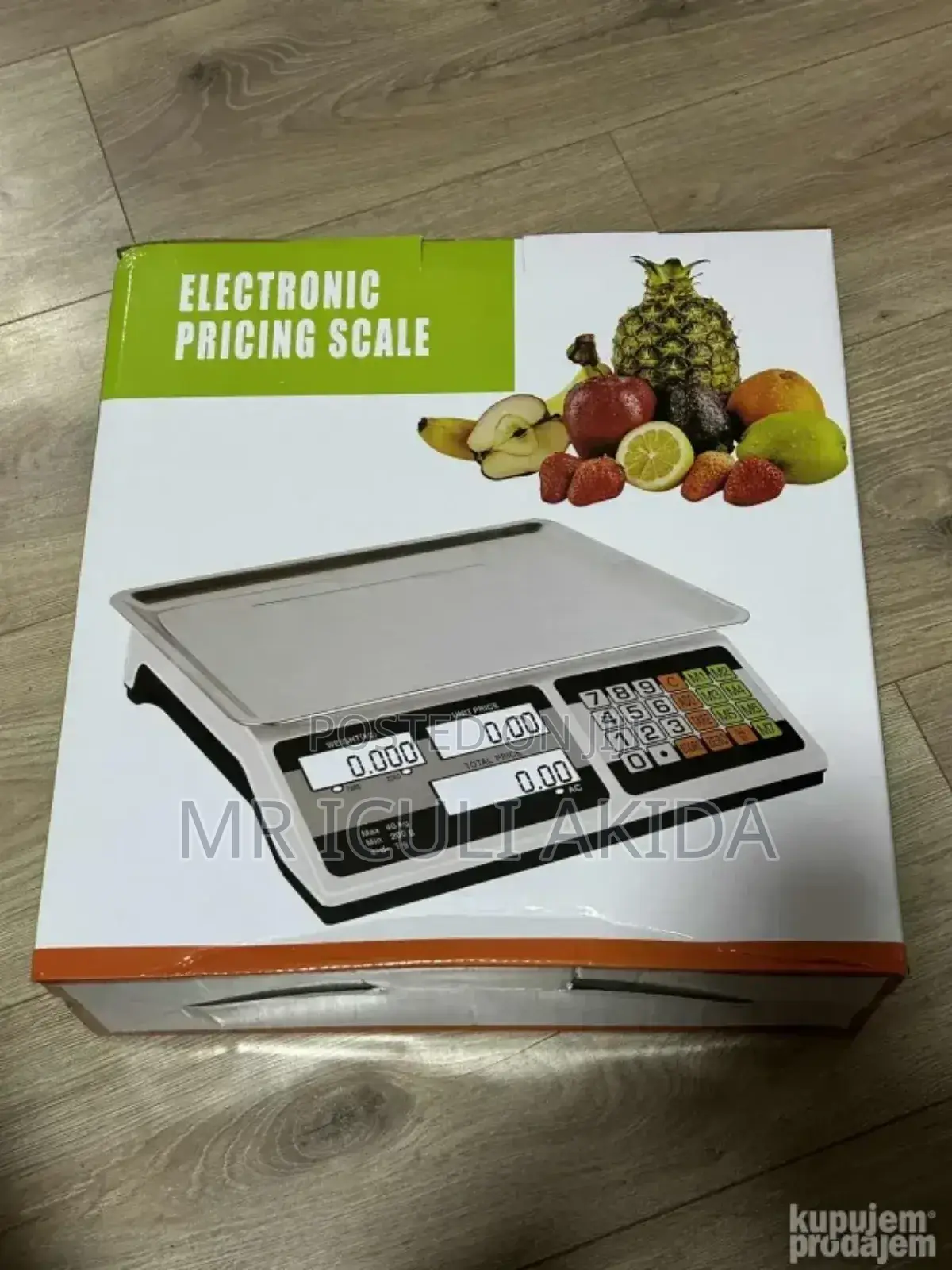 40kg Iron Tray LCD Comecial Display Electronic Pricing Scale