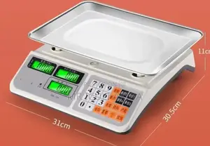 40kg Iron Tray LCD Comecial Display Electronic Pricing Scale