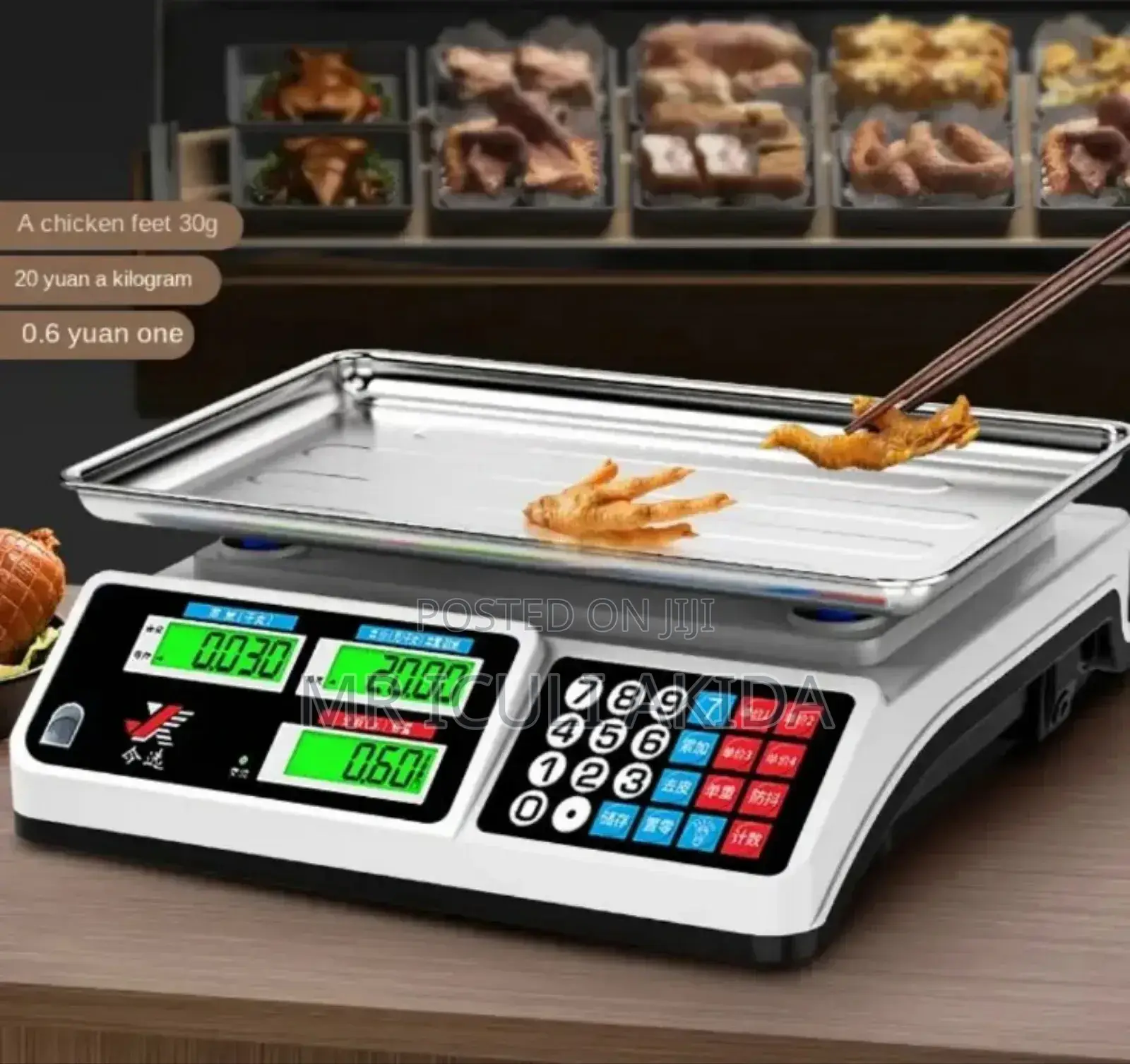 40kg Iron Tray LCD Comecial Display Electronic Pricing Scale