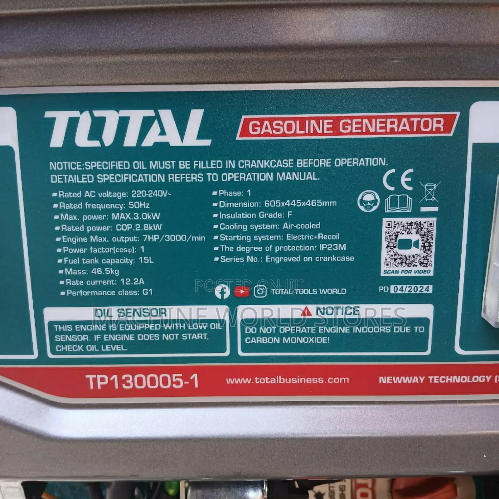3000W Total Generator Key Start