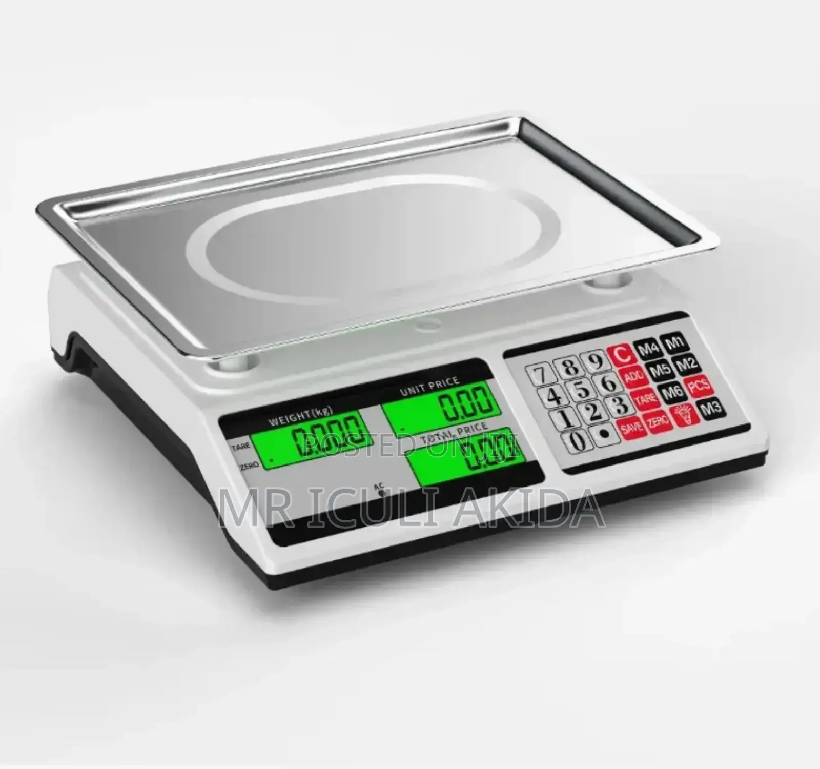 40kg Iron Tray LCD Comecial Display Electronic Pricing Scale