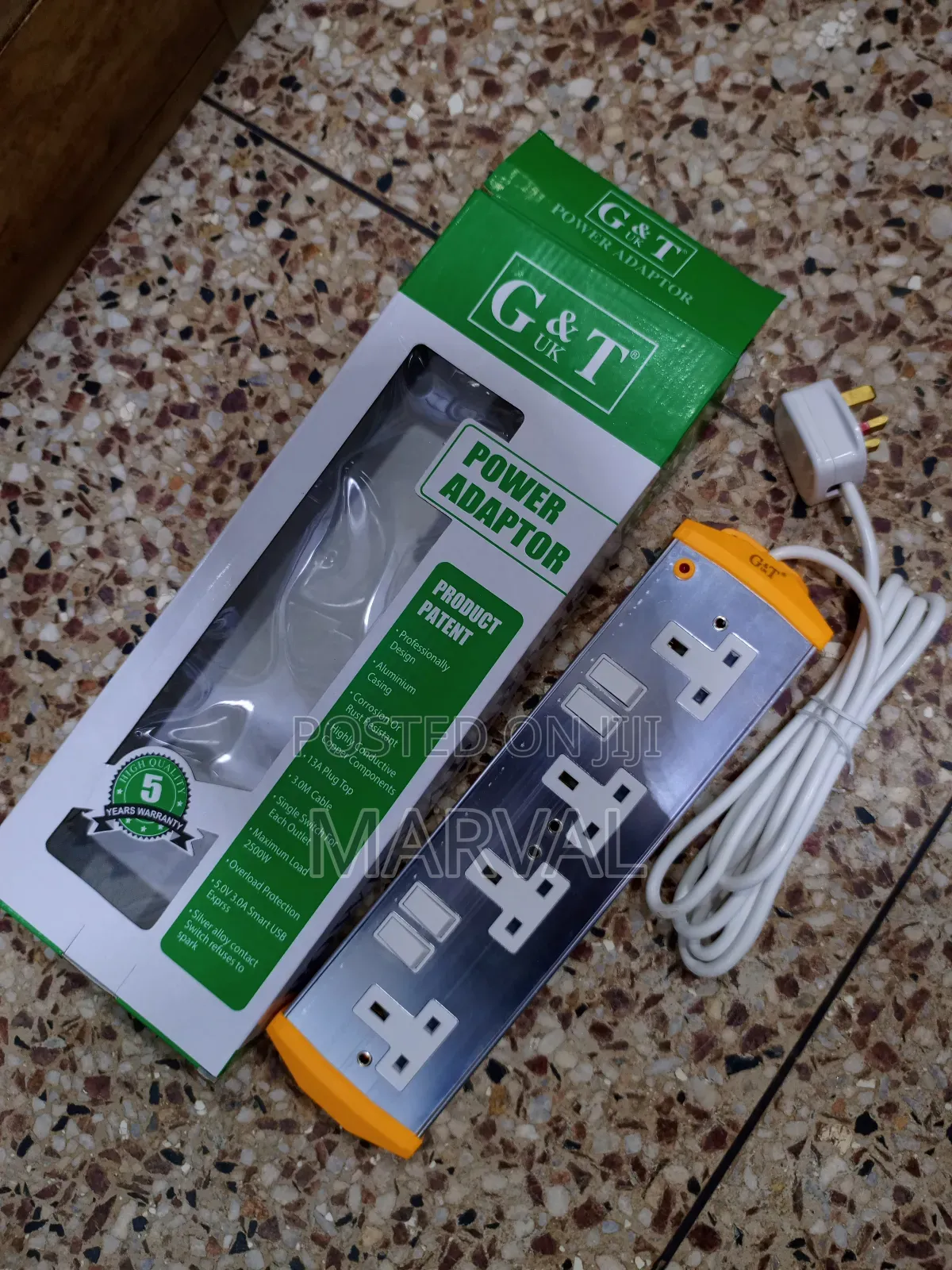 4-Way UK Power Extension