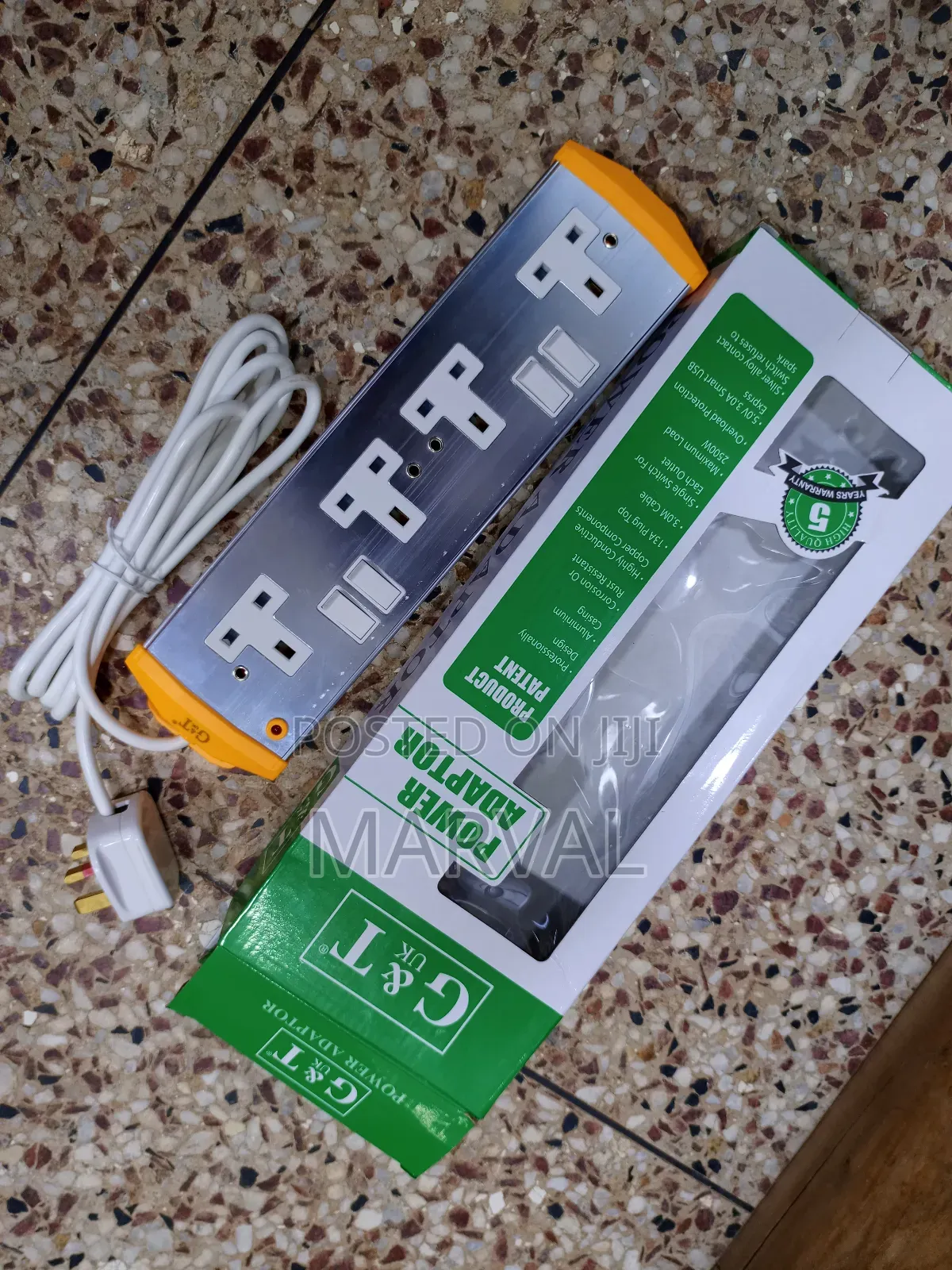 4-Way UK Power Extension