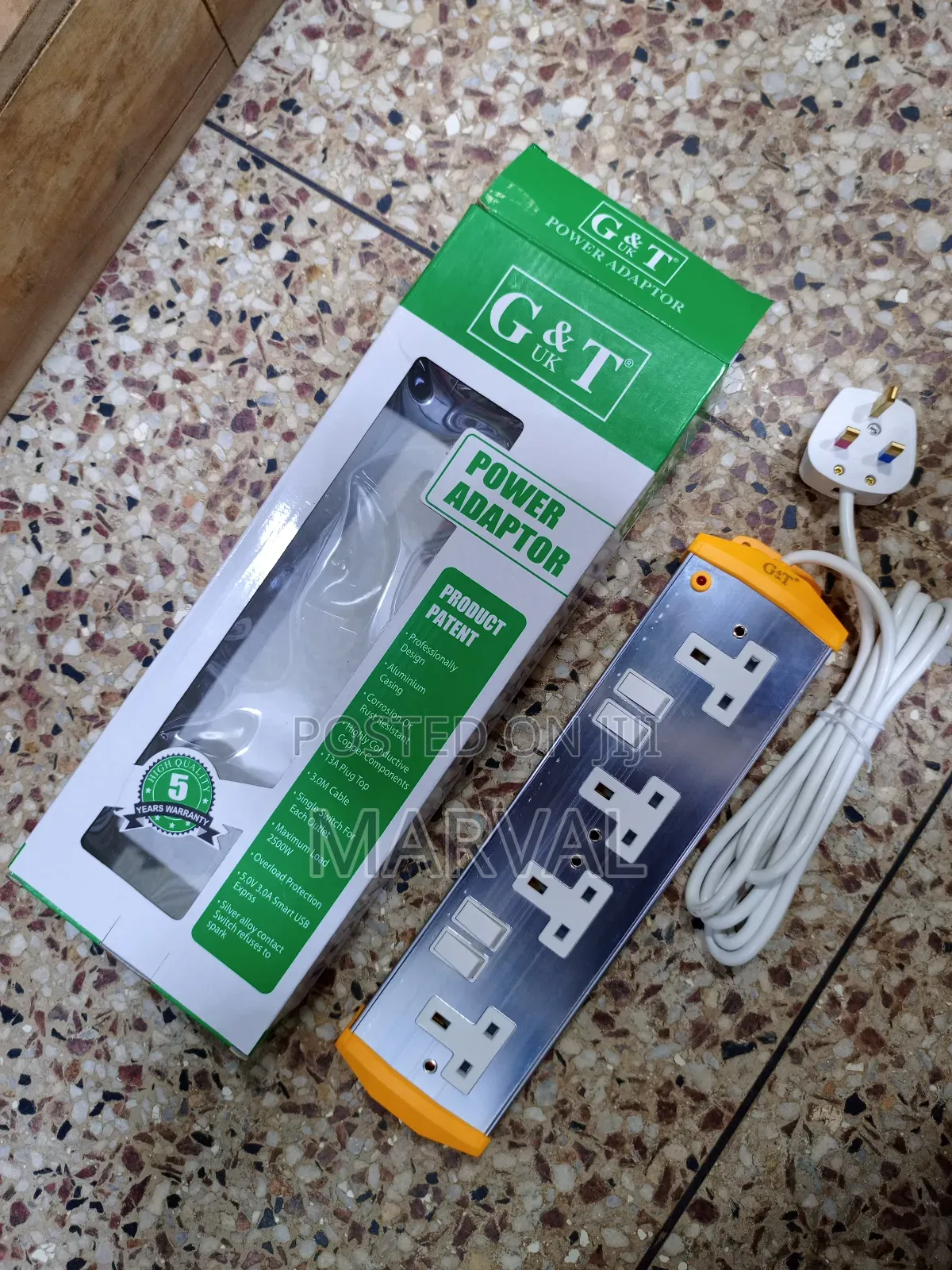 4-Way UK Power Extension