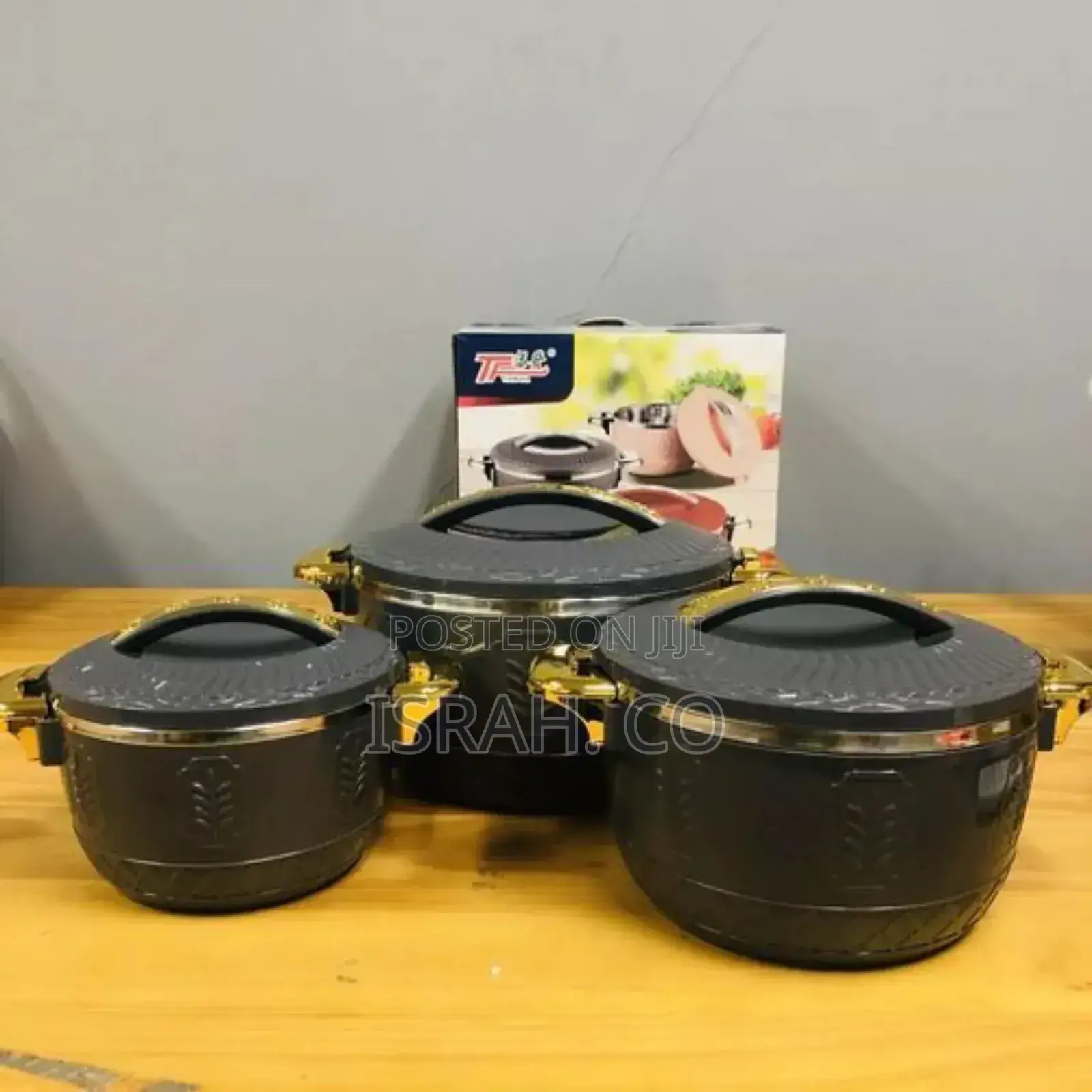 3 Piece Casseroles Black