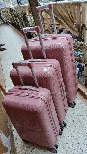Rose Gold Rubber Suitcases