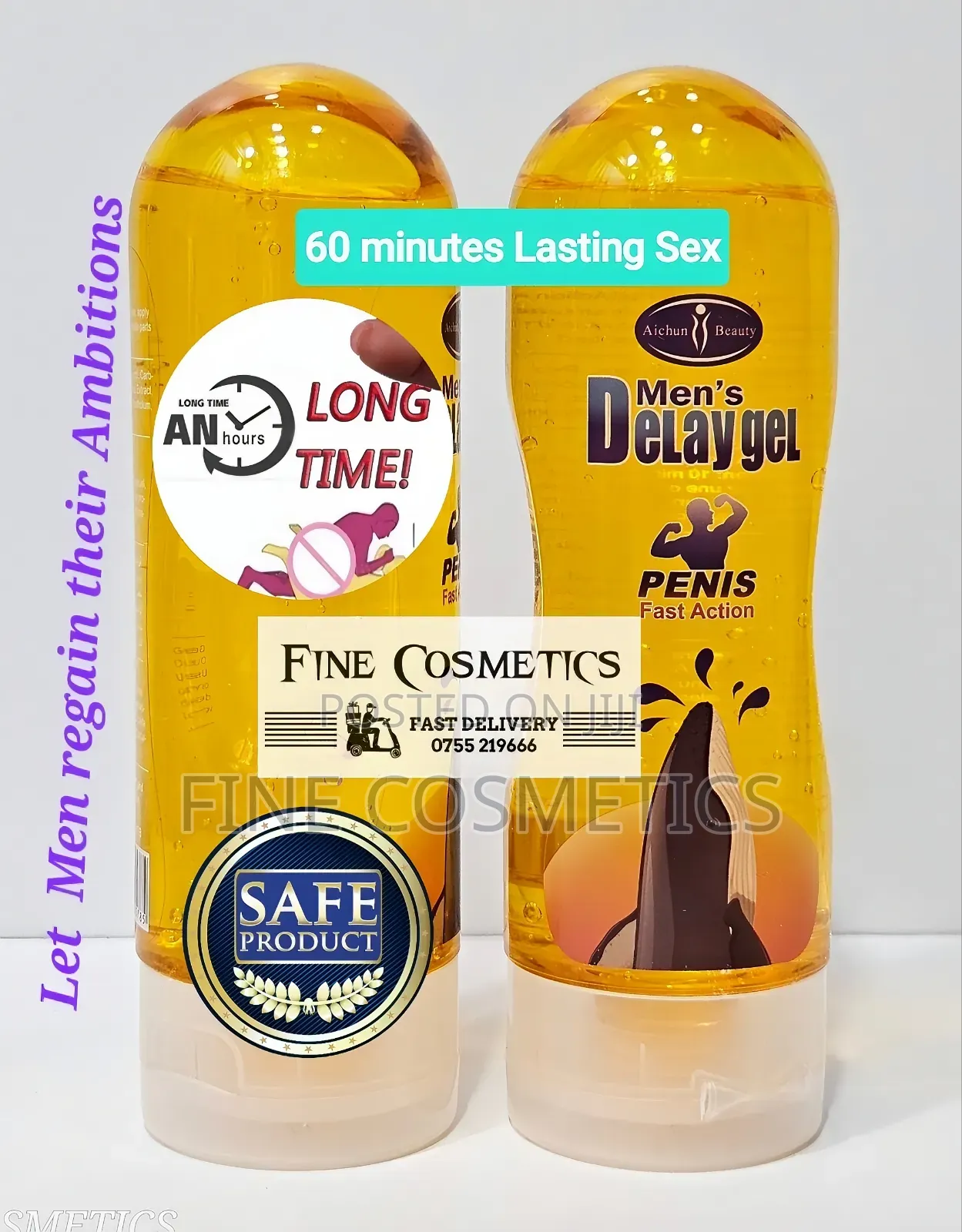 Men's Sex Ejaculation Delay Gel for Longlast Standing Penis