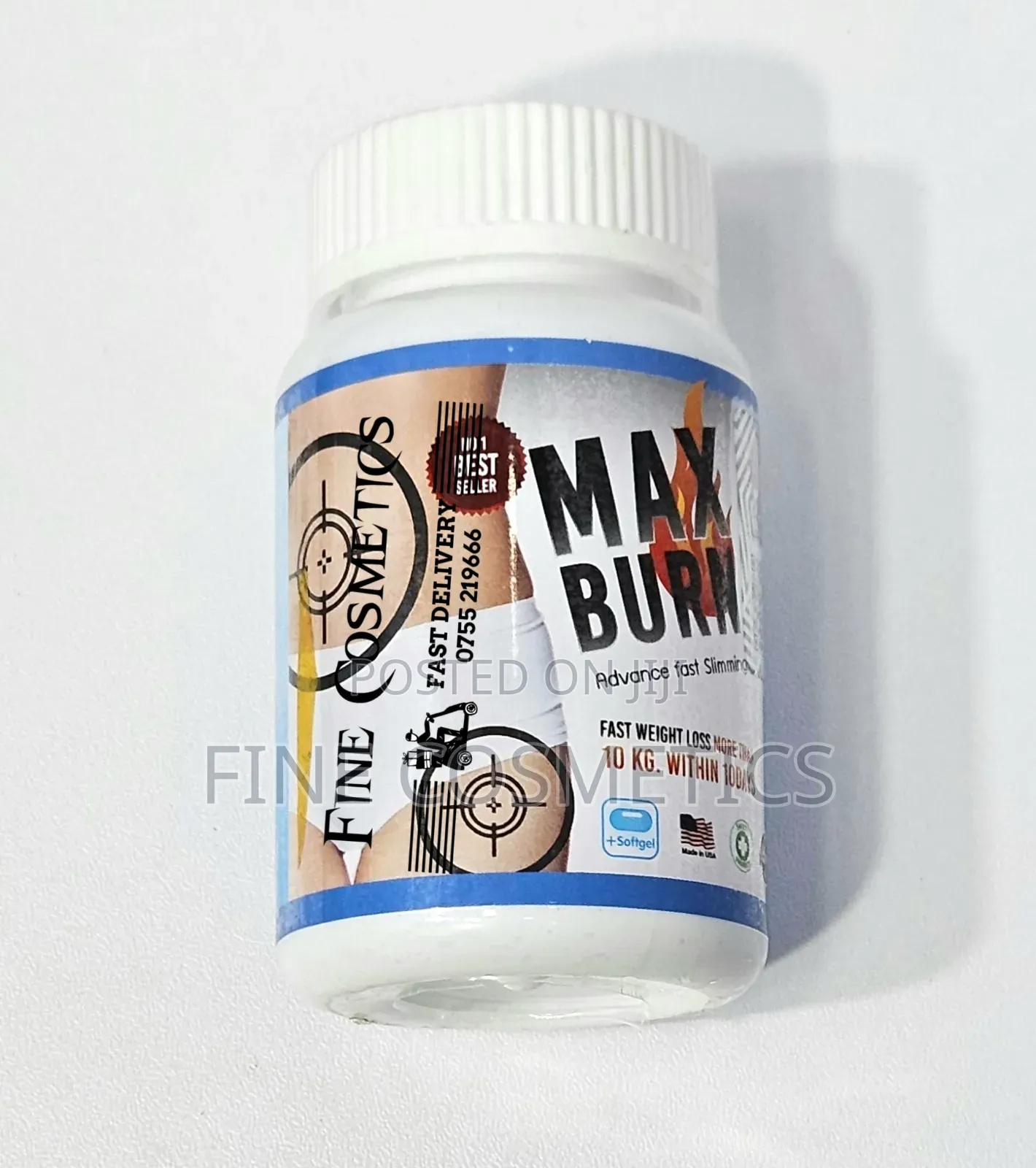 MAX-BURN New Natural Weight Loss Slimming Fat Burn Pills