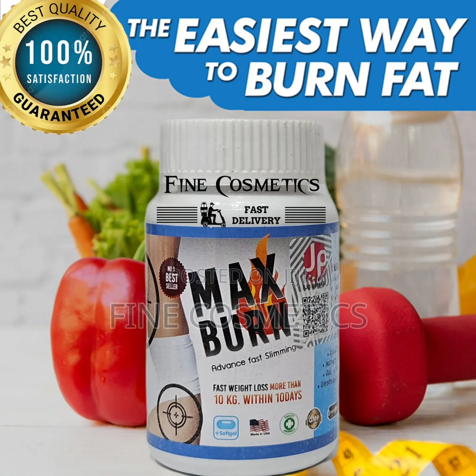 MAX-BURN New Natural Weight Loss Slimming Fat Burn Pills