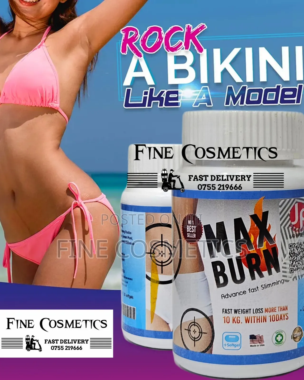MAX-BURN New Natural Weight Loss Slimming Fat Burn Pills