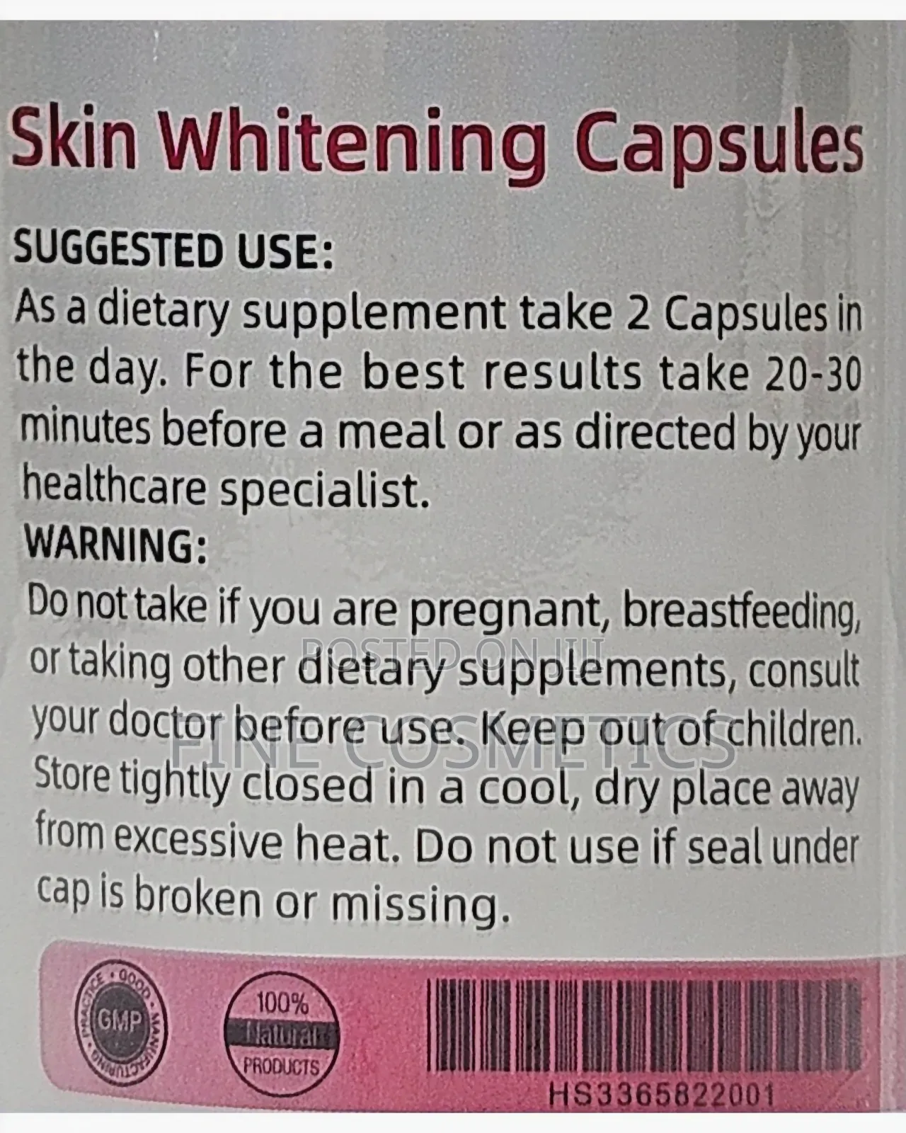 Effective Skin Whitening Glutathione Pills Wiz Vitamin C.120