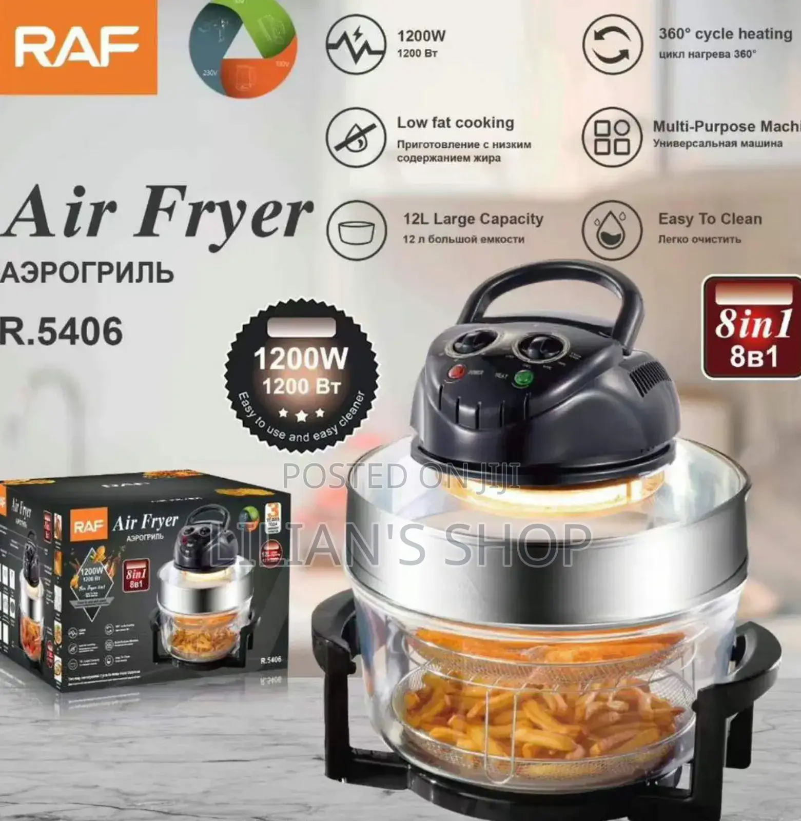 Multipurpose Transparent Large Capacity Raf Air Fryer