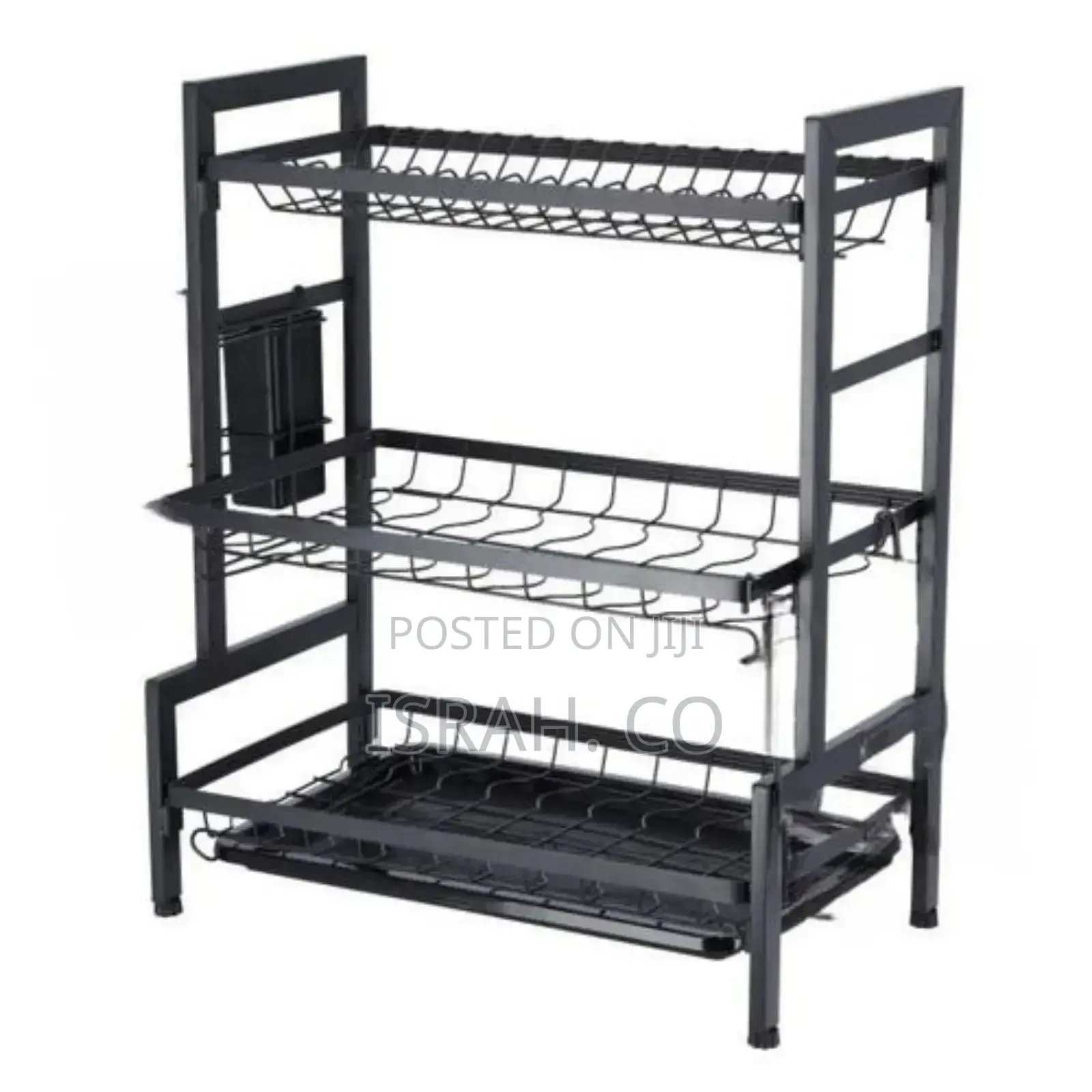 3 Tier Plate Dish Drying Draining Rack Storage Organizer