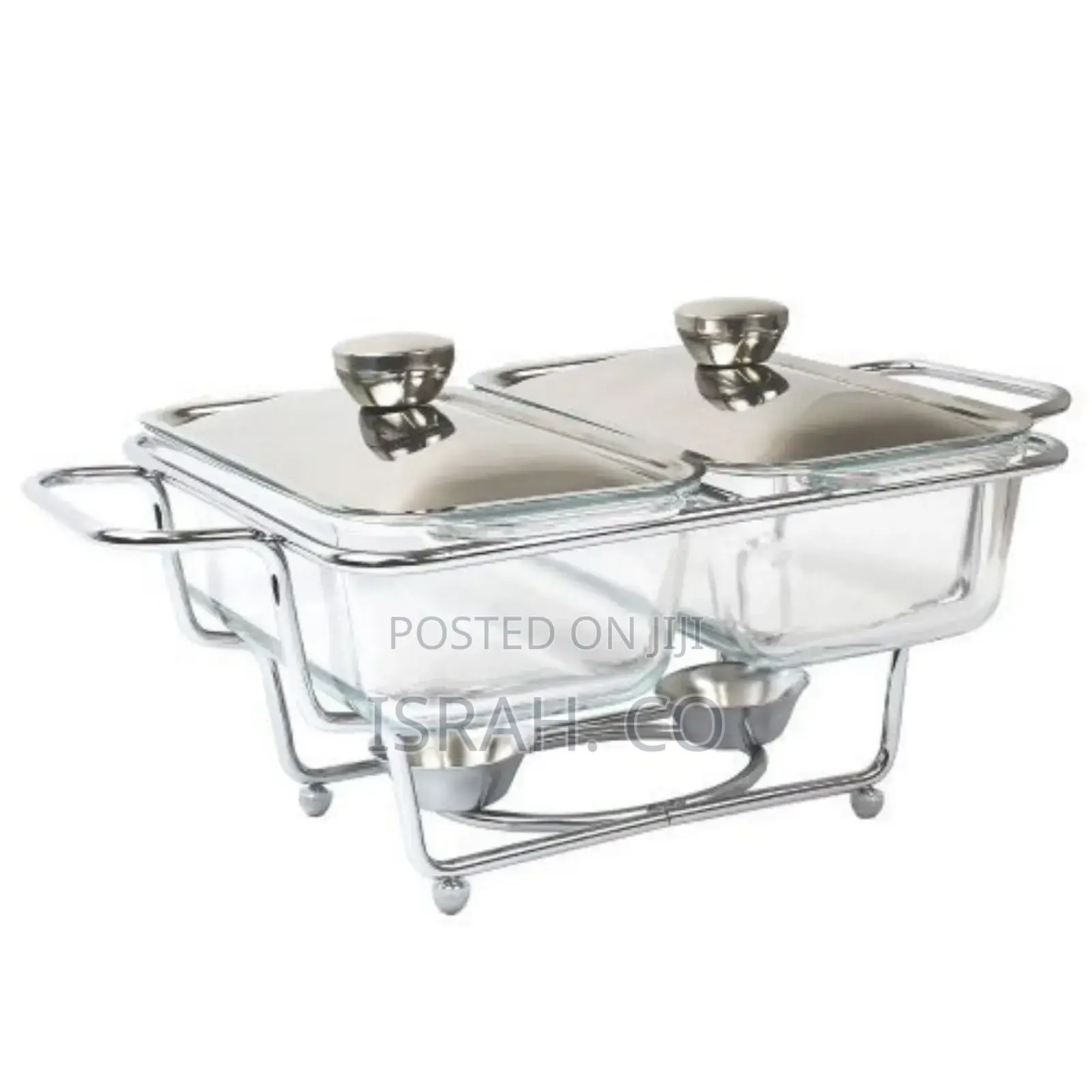 1.3L Double Glass Chafing Dish Buffet Food Warmers