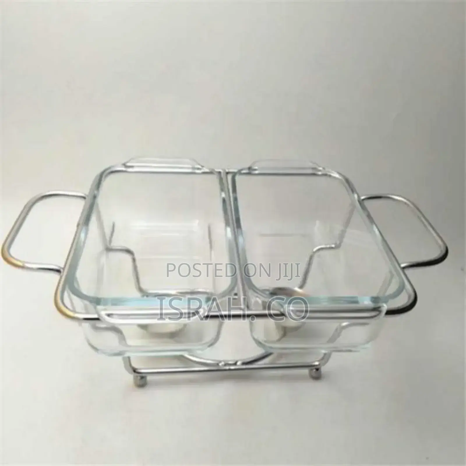 1.3L Double Glass Chafing Dish Buffet Food Warmers