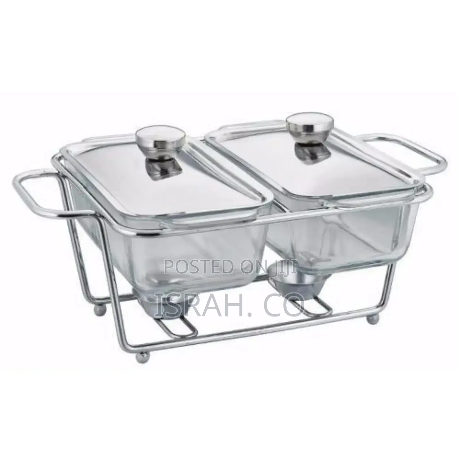 1.3L Double Glass Chafing Dish Buffet Food Warmers