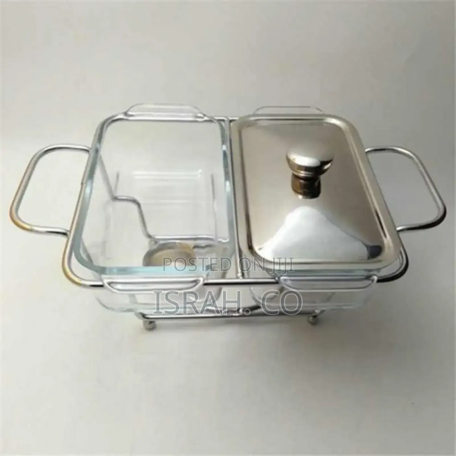 1.3L Double Glass Chafing Dish Buffet Food Warmers