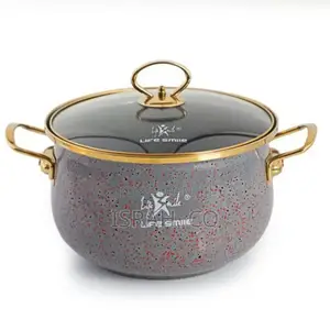 Life Smile 10 Pieces of Granite Non-Stick Enamel Pots