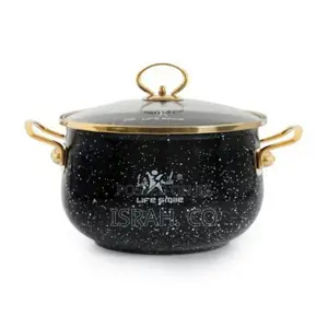 Life Smile 10 Pieces of Granite Non-Stick Enamel Pots