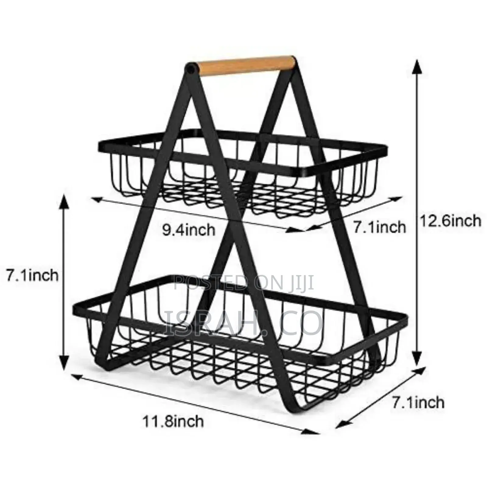 2-Tier Fruit Basket Bowl Bread Basket Vegetable Holder