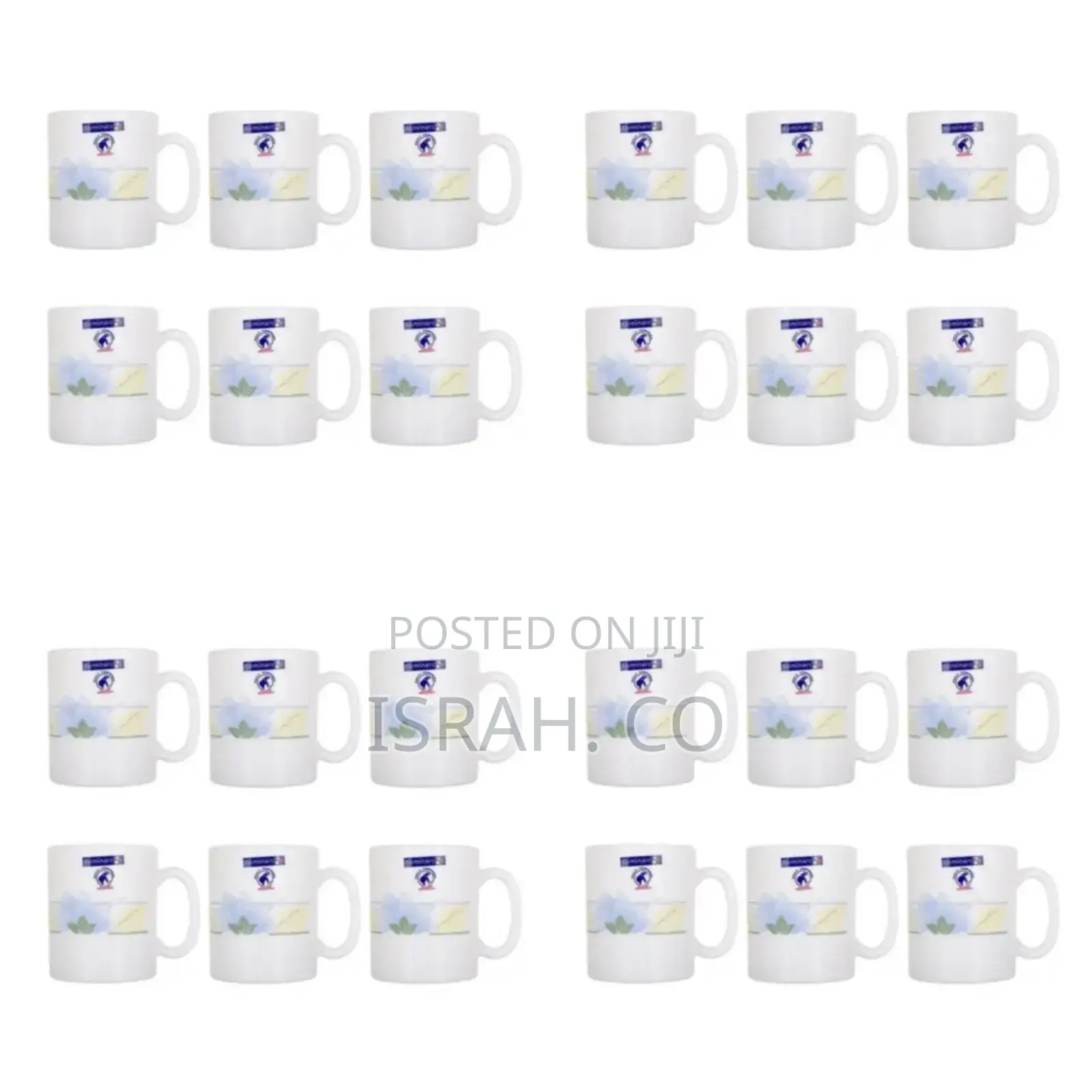 6 Pieces of Luminarc Tea Coffee Mugs Cups-Blue