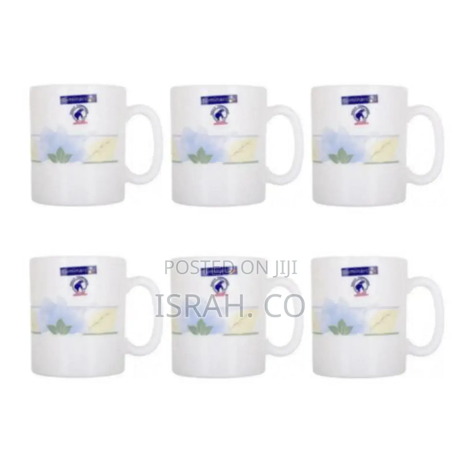 6 Pieces of Luminarc Tea Coffee Mugs Cups-Blue