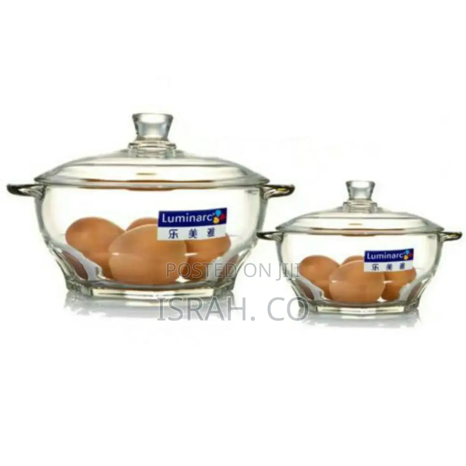 1.5 2.5 Liter Granity Glass Serving Dishes Set With Lids-