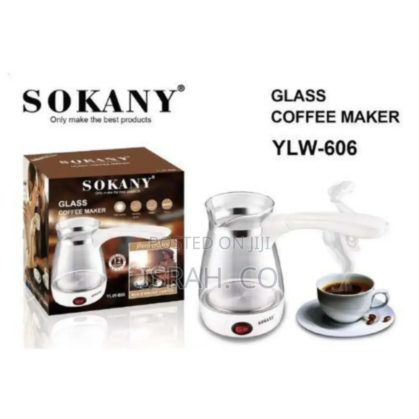 Sokany 500ml Coffee Maker Pot,Glass Electrical Coffee Kettle