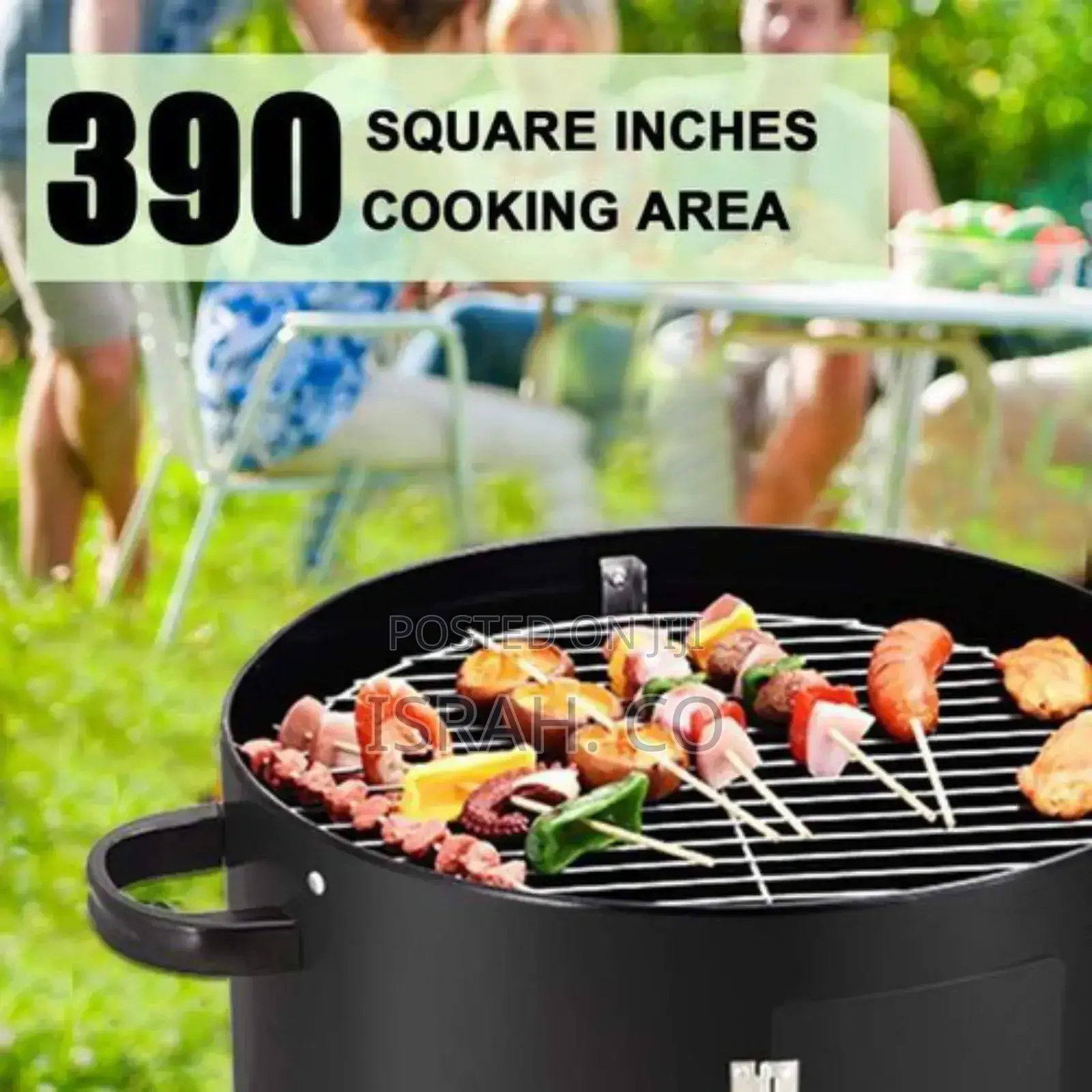 3-in-1 Charcoal Grill BBQ Smoker Barbecue Stove