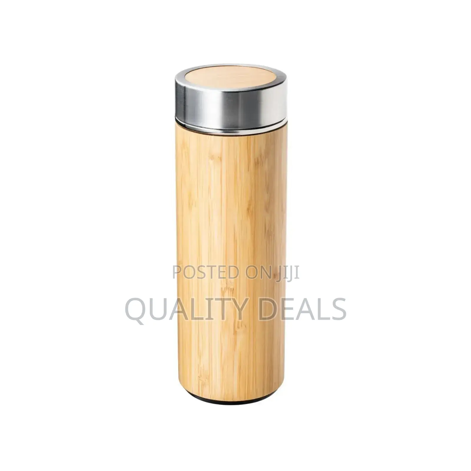 Double Wall Stainless Steel Bamboo Travel Flask